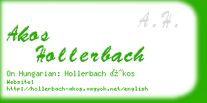 akos hollerbach business card